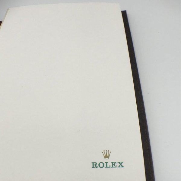 Rolex Ledernotizbuch inkl. Logo-Block